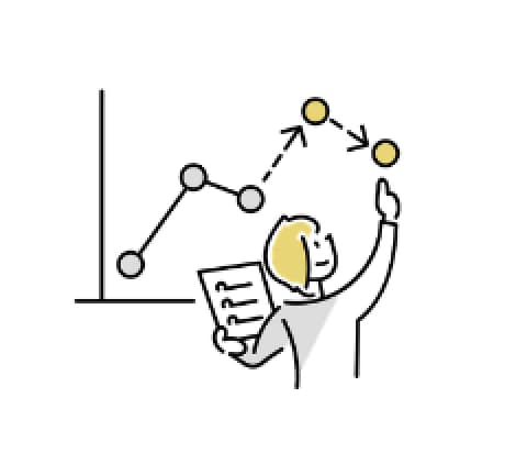 次の施策を設計するイラスト