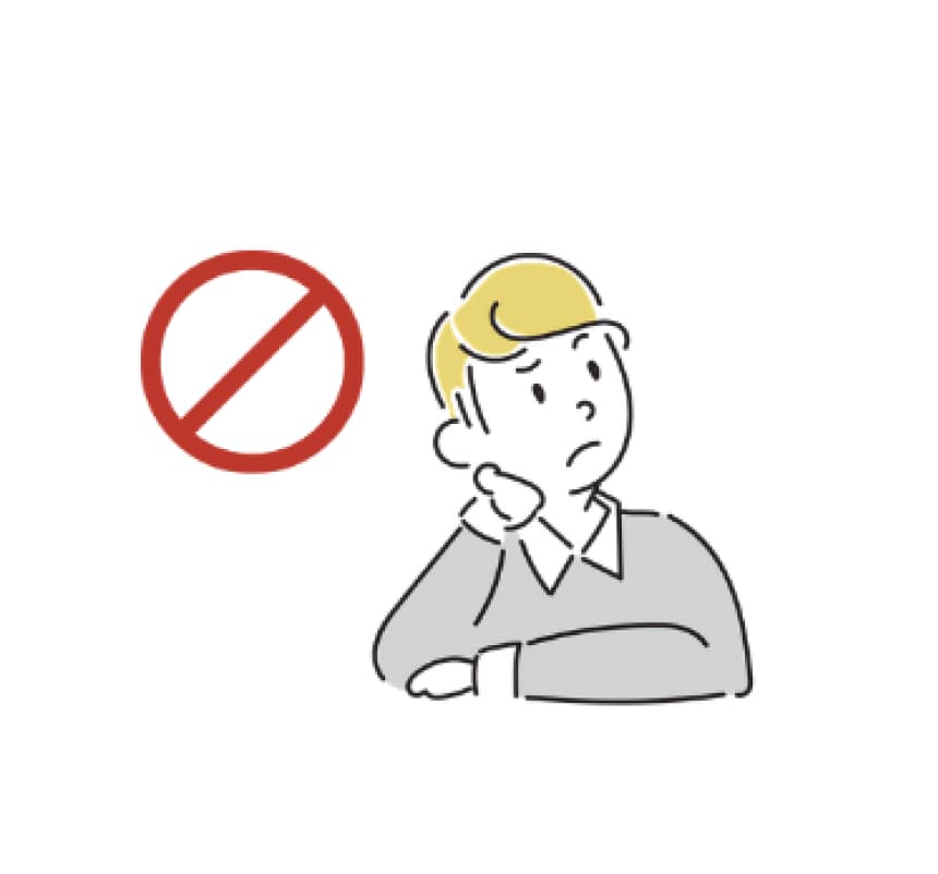 アピールに心が動かない消費者のイラスト